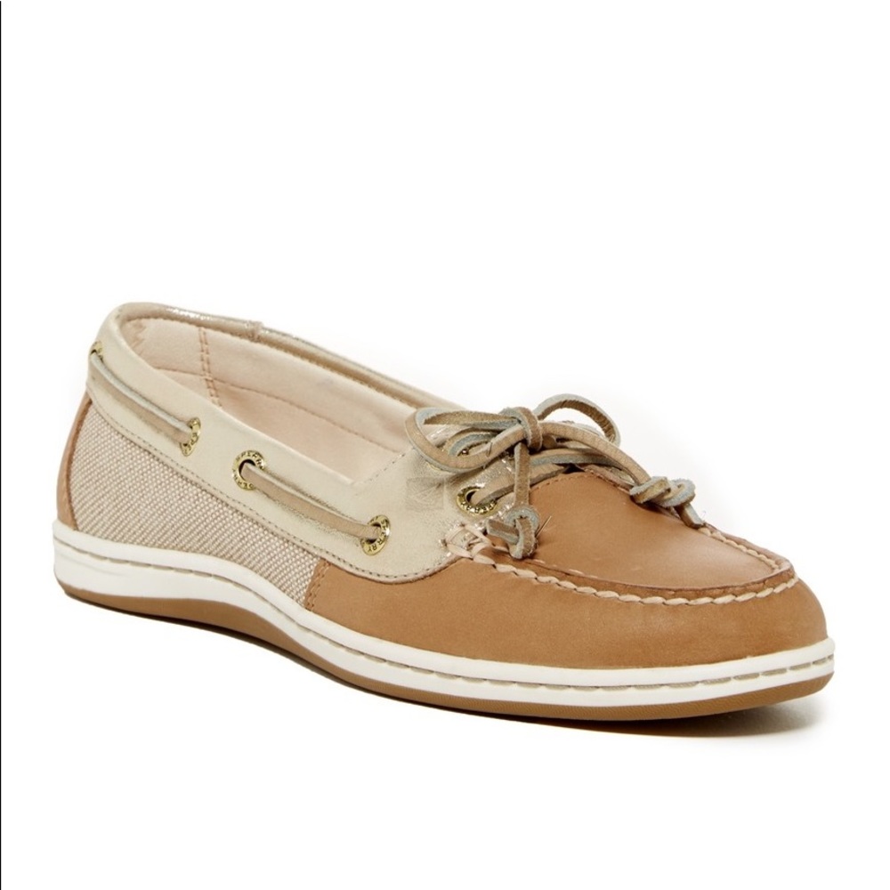 Sperry Firefish Met Linen Boat Shoe 6